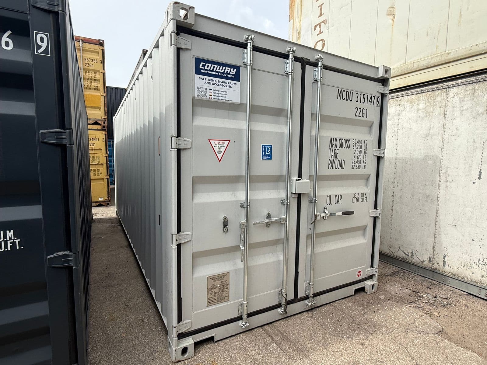 20 ft shipping container — grey (new)